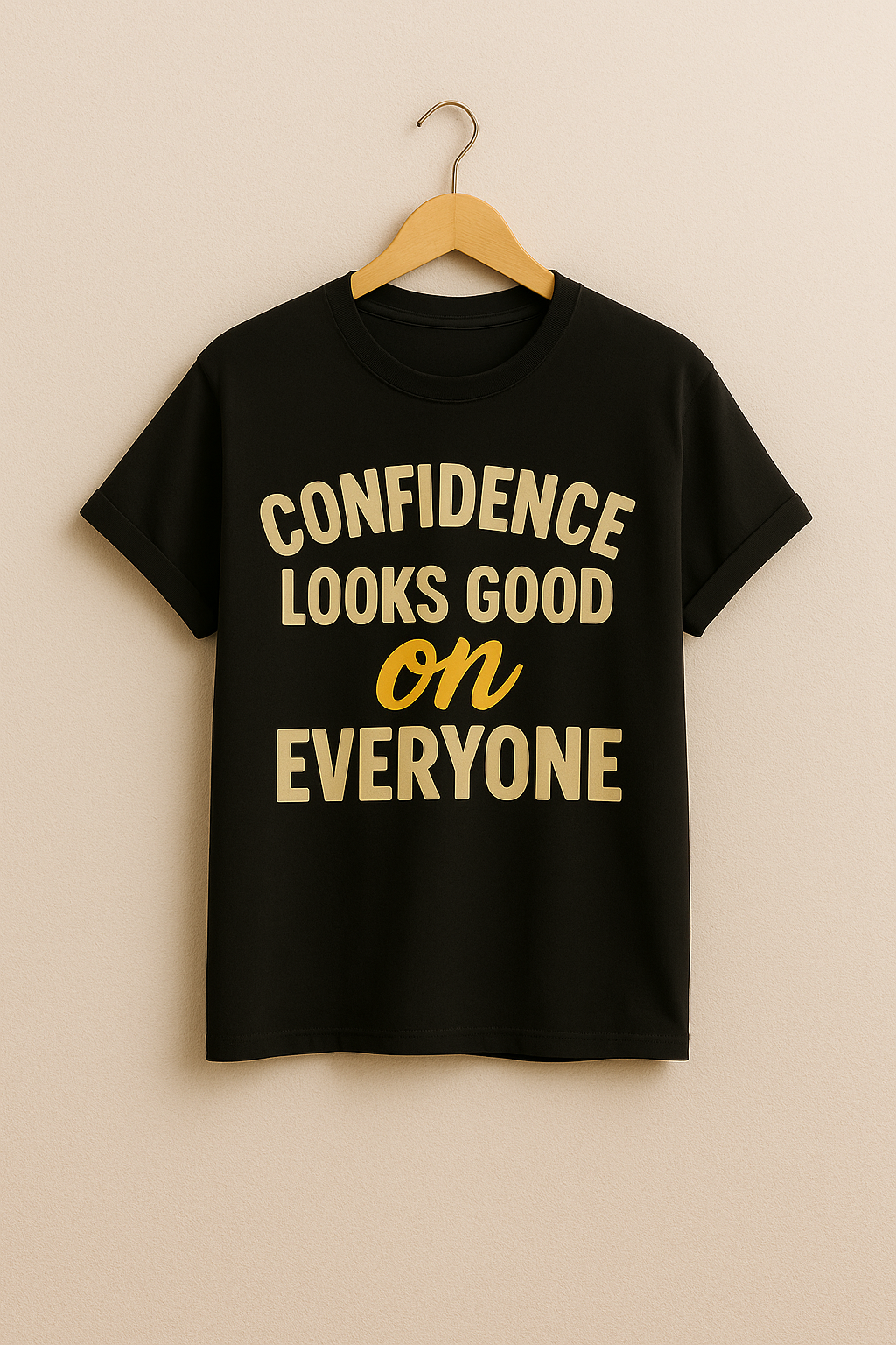 Confidence Looks Good On Everyone Retro Bubble Tee –  Premium Unisex Inspirational Shirt