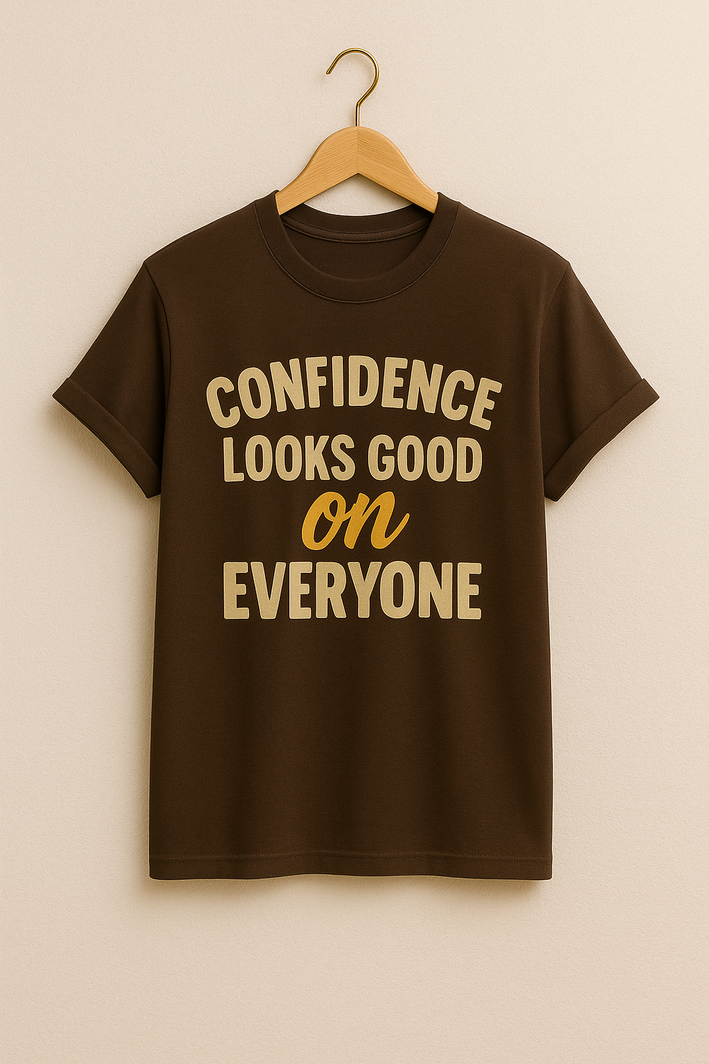 Confidence Looks Good On Everyone Retro Bubble Tee –  Premium Unisex Inspirational Shirt